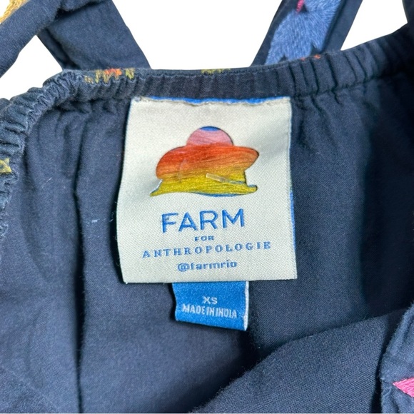 Farm Rio Black Embroidered Strapless Midi Dress Womens XS - Picture 5 of 8